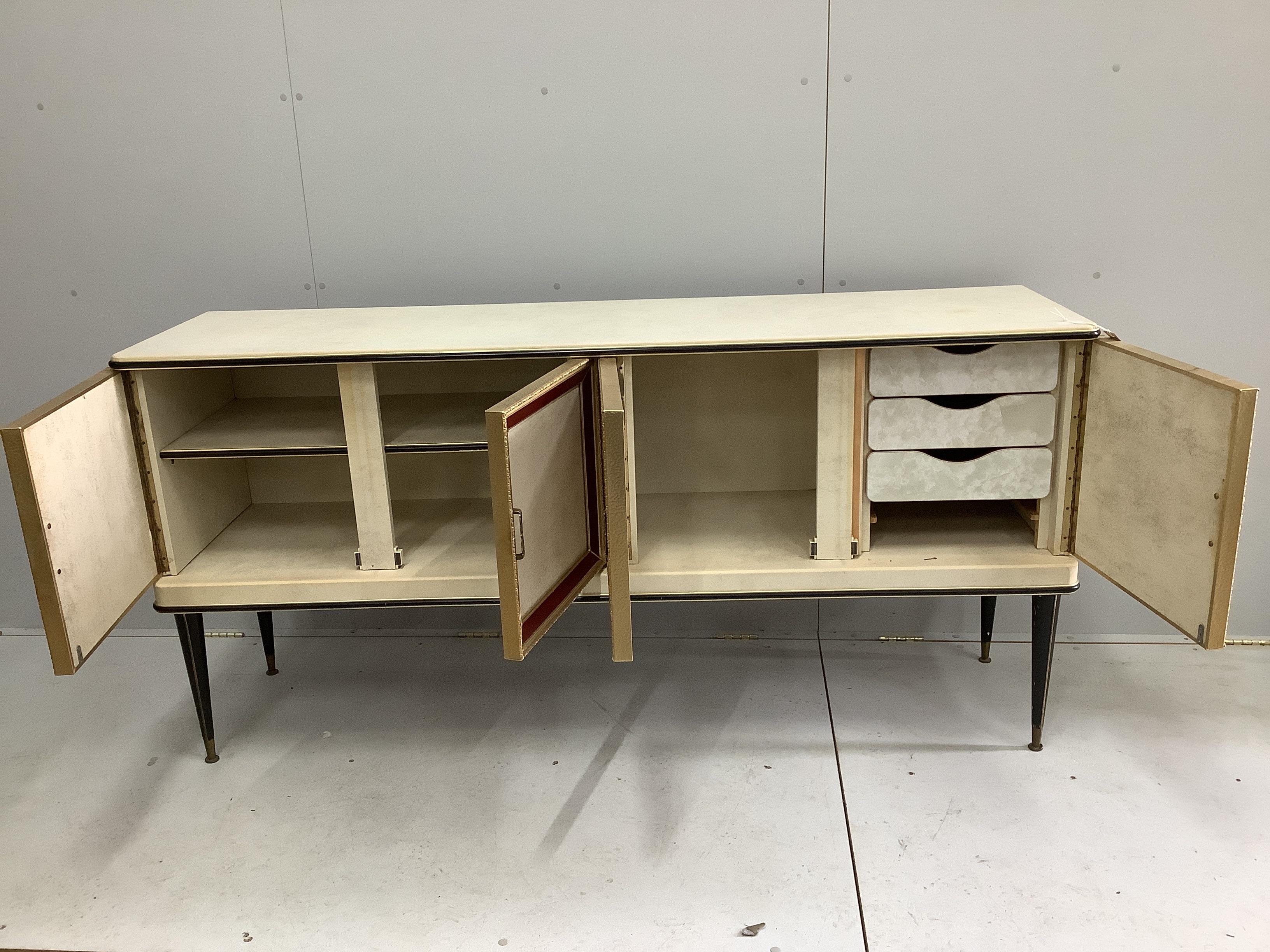 A mid century Umberto Mascagni sideboard, width 182cm, depth 49cm, height 88cm